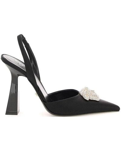 Versace La Medusa Pointed Toe Court Shoes - Black