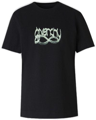 Givenchy Printed Cotton T-shirt - Black