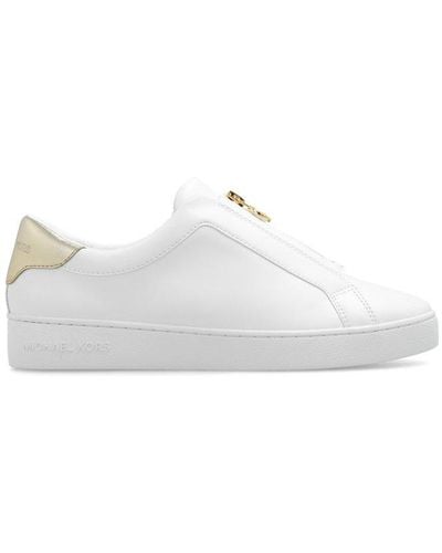 Michael Kors Keaton Leather Zip-up Sneaker - White