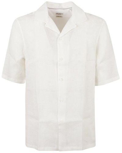 Brunello Cucinelli Buttoned Short-sleeved Shirt - White