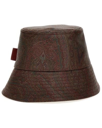 Etro Paisley Bucket Hat Hats - Brown