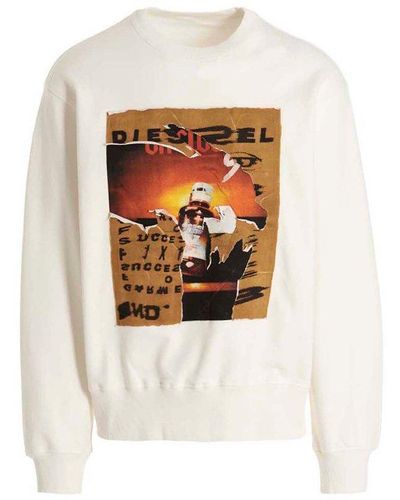 DIESEL 's-macs-poff' Sweatshirt - White