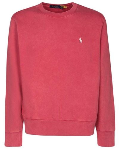 Polo Ralph Lauren Pony Embroidered Crewneck Sweatshirt - Pink