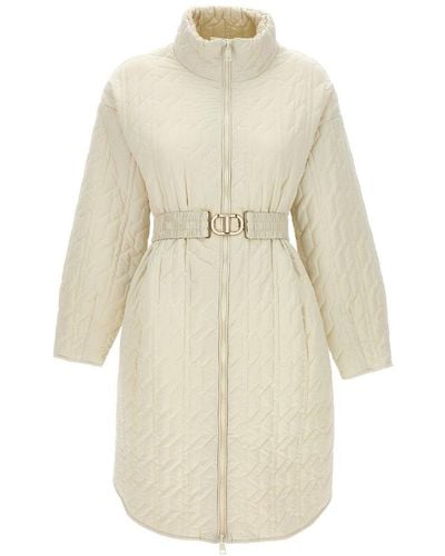 Twin Set Belted Down Coat - White