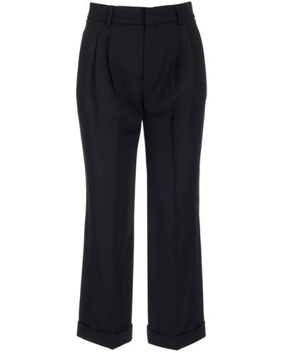 Saint Laurent Grain De Poudre Classic Trousers - Black
