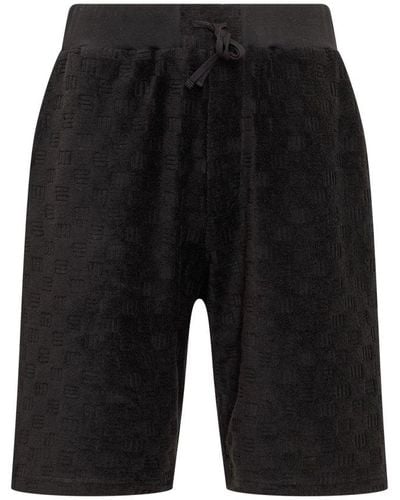 Ambush Monogram Drawstring Bermuda Shorts - Black