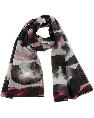 Alexander McQueen Printed All-over Scarf - Black