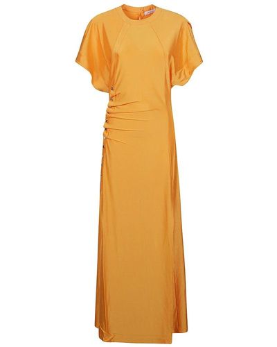 Rabanne Crewneck Short-sleeved Dress - Orange