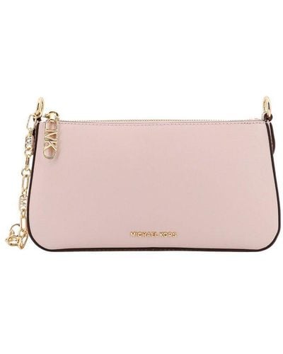 Michael Kors Avril Large Top Zip Satchel Crossbody Bag MK Pink Rose MK  Leather - Walmart.com