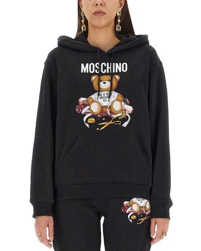Moschino Teddy Print Sweatshirt - Black