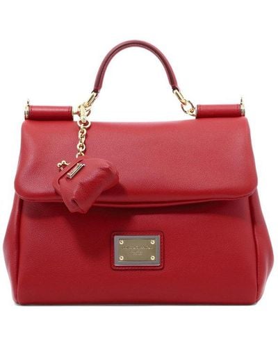 Dolce & Gabbana Handbag In Soft Leather - Red