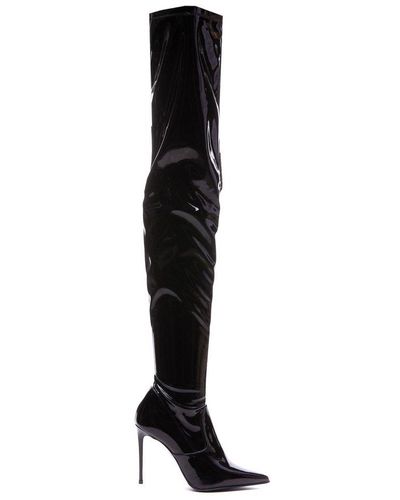 Le Silla Pointed-toe Side-zip Boots - Black