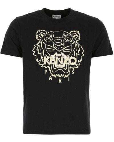 KENZO Tiger Round Neck T-shirt - Black