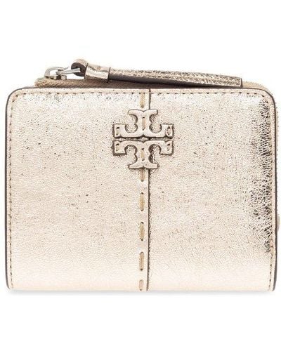 Tory Burch Wallet With Logo - Natural