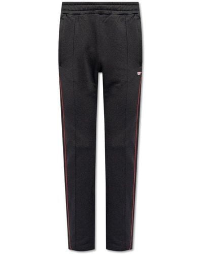 DIESEL Logo Embroidered Joggers - Black