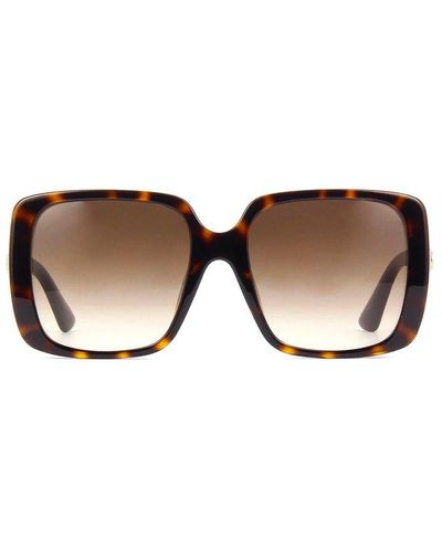 Gucci Square Frame Sunglasses - Brown