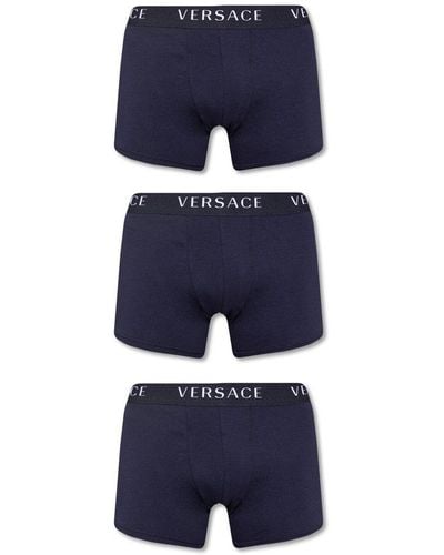 Versace Branded Boxers 3-Pack - Blue