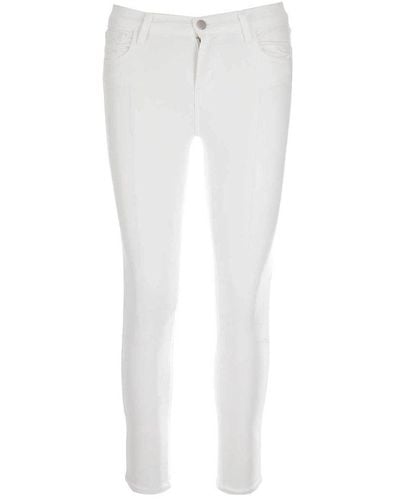 J Brand 835 Mid-rise Cropped Skinny Jeans - White