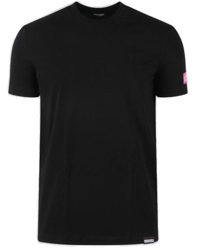 DSquared² Logo Patch Crewneck T-shirt - Black