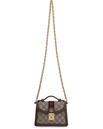 Gucci Ophidia GG Monogram Mini Shoulder Bag - Natural