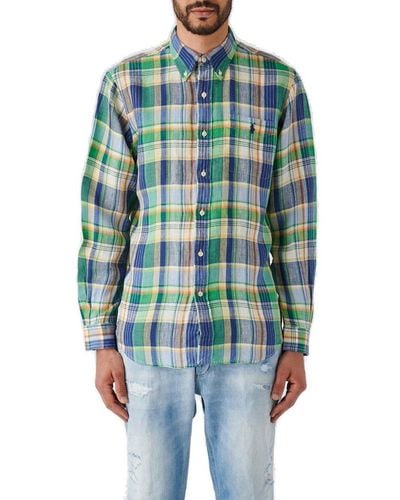 Polo Ralph Lauren Polo Pony-embroidered Checked Shirt - Blue