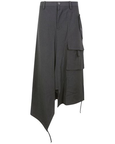 Yohji Yamamoto R-string Hem Skirt - Gray