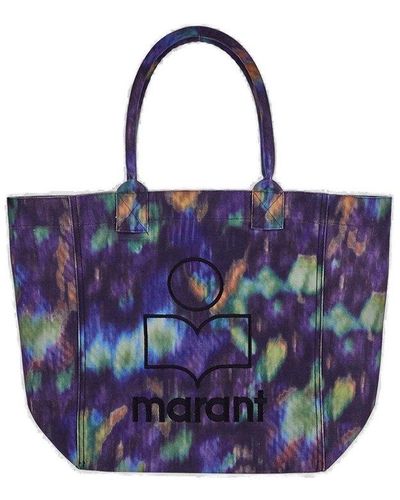 Isabel Marant Yenki Tie-dyed Top Handle Bag - Blue