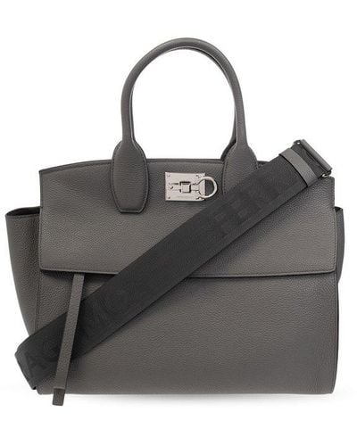 Ferragamo Studio Large Shopper Bag - Black