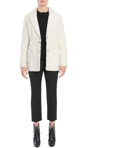 Alexander McQueen Double Breasted Coat - White