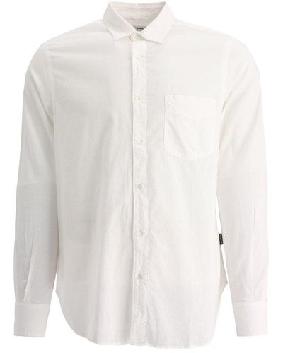 Aspesi Buttoned Long-sleeved Shirt - White