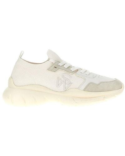 Stuart Weitzman 505 Mesh Lace-up Sneakers - White