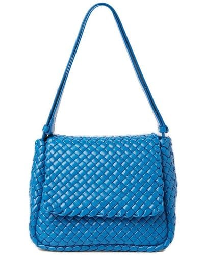 Bottega Veneta Cobble Small Shoulder Bag - Blue