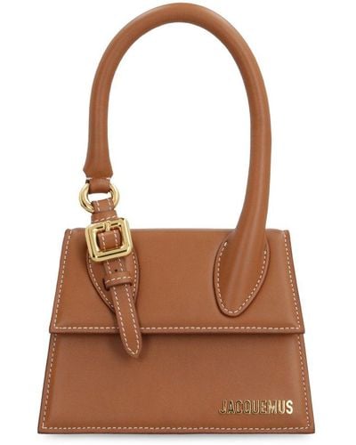 Jacquemus Le Chiquito Moyen Boucle Leather Handbag - Brown