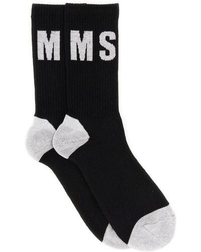 MSGM Socks With Logo - Black