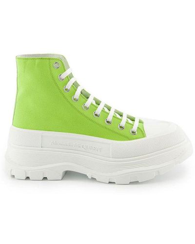 Alexander McQueen Tread Slick Lace-up Boots - Green