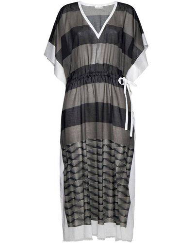 Dries Van Noten Print Cotton-blend Caftan Dress - Black