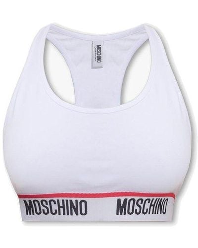 Moschino Logo Underband Sports Bra - White