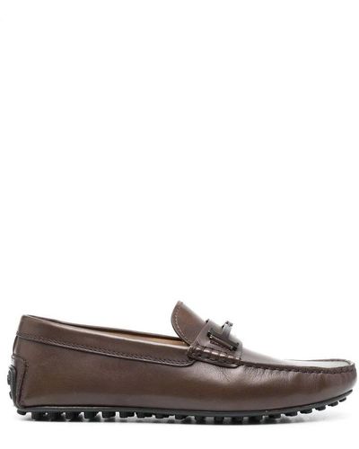Tod's Double T Gommino Slip-on Loafers - Brown