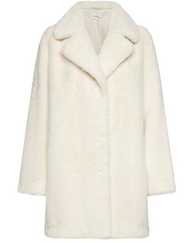 P.A.R.O.S.H. Single Breasted Notched Lapel Coat - White