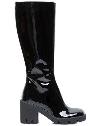 Burberry Patent Knee-high Boots - Black