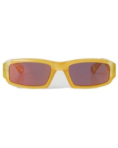 Jacquemus Les Lunettes Altu Rectangular Frame Sunglasses - White