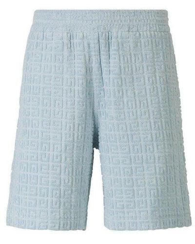 Givenchy 4g Motif Towel Effect Bermuda Shorts - Blue