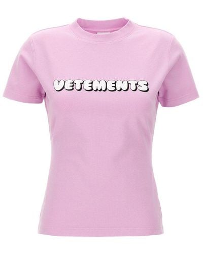 Vetements 'Logo' T-Shirt - Pink