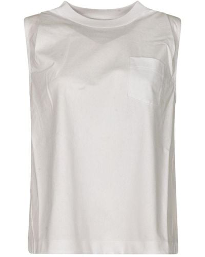 Sacai Sleeveless T-Shirt - White