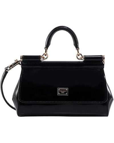 Dolce & Gabbana Sicily Foldover Crossbody Bag - Black