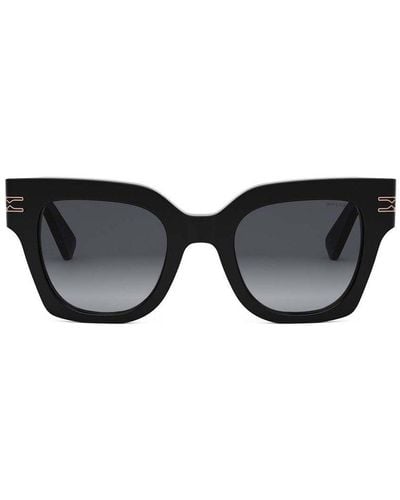 BVLGARI B.zero1 Geometric Frame Sunglasses - Black