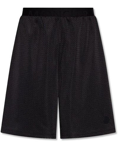 Moncler Logo-patch Elastic Waisband Shorts - Black