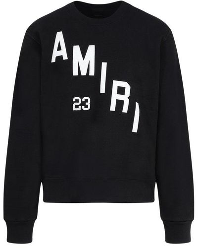 Amiri Logo Printed Crewneck Sweatshirt - Black