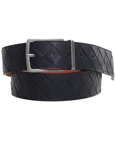 Bottega Veneta Reversible Intrecciato Leather Belt - Black