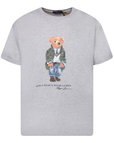 Polo Ralph Lauren Polo Bear Printed Crewneck T-shirt - Grey